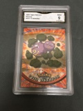 GMA Graded 2000 Topps Pokemon #110 WEEZING Trading Card - MINT 9