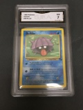 GMA Graded 1999 Pokemon Fossil #54 SHELLDER Trading Card - NM 7