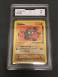 GMA Graded 1999 Pokemon Fossil #47 GEODUDE Trading Card - NM 7