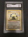 GMA Graded 2000 Pokemon Base 2 Set #30 SNORLAX Trading Card - EX-NM 6
