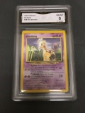 GMA Graded 2000 Pokemon Neo Genesis #58 GIRAFARIG Trading Card - NM-MT 8