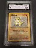 GMA Graded 1999 Pokemon Base Set Unlimited #62 SANDSHREW Trading Card - VG+ 3.5