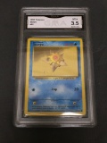 GMA Graded 1999 Pokemon Base Set Unlimited #65 STARYU Trading Card - VG+ 3.5