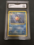 GMA Graded 1999 Pokemon Base Set Unlimited #64 STARMIE Trading Card - VG+ 3.5