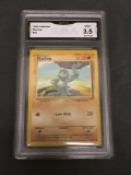 GMA Graded 1999 Pokemon Base Set Unlimited #52 MACHOP Trading Card - VG+ 3.5