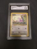 GMA Graded 1999 Pokemon Base Set Unlimited #61 RATTATA Trading Card - VG+ 3.5
