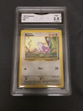 GMA Graded 1999 Pokemon Base Set Unlimited #61 RATTATA Trading Card - VG+ 3.5