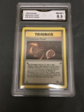 GMA Graded 1999 Pokemon Fossil #62 MYSTERIOUS FOSSIL Trading Card - NM-MT+ 8.5