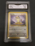 GMA Graded 1999 Pokemon Jungle #56 MEOWTH Trading Card - GEM MINT 10