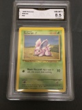 GMA Graded 1999 Pokemon Base Set Unlimited #55 NIDORAN Trading Card - NM-MT+ 8.5
