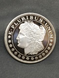 1 Troy Ounce .999 Fine Silver Morgan Dollar Style Silver Bullion Round Coin