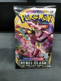 Factory Sealed Pokemon Sword & Shield REBEL CLASH 10 Card Booster Pack