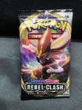Factory Sealed Pokemon Sword & Shield REBEL CLASH 10 Card Booster Pack