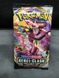Factory Sealed Pokemon Sword & Shield REBEL CLASH 10 Card Booster Pack