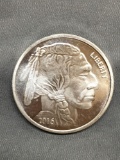 1 Troy Ounce .999 Fine Silver Indian Head Buffalo Silver Bullion Round Coin