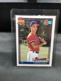 1991 Topps #333 CHIPPER JONES Braves ROOKIE Baseball Card