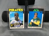 1986 Topps Traded BARRY BONDS & JOSE CANSECO ROOKIE Baseball Cards