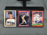 3 Card Lot of JEFF BAGWELL Houston Astros ROOKIE Baseball Cards