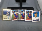 5 Card Lot of IVAN RODRIGUEZ Texas Rangers ROOKIE Baseball Cards