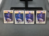 4 Card Lot of 1990 Leaf #237 JOHN OLERUD Blue Jays ROOKIE Baseball Cards