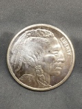 1 Troy Ounce .999 Fine Silver Indian Head Buffalo Silver Bullion Round Coin