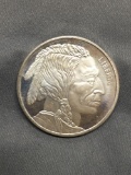 1 Troy Ounce .999 Fine Silver Indian Head Buffalo Silver Bullion Round Coin