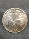 1 Troy Ounce .999 Fine Silver Indian Head Buffalo Silver Bullion Round Coin