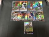 9 Card Lot of Bowman Chrome Baseball Prospect REFRACTOR ROOKIE Cards from Massive Collection