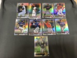 9 Card Lot of Bowman Chrome Baseball Prospect REFRACTOR ROOKIE Cards from Massive Collection