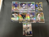 9 Card Lot of Bowman Chrome Baseball Prospect REFRACTOR ROOKIE Cards from Massive Collection