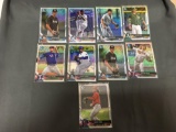 9 Card Lot of Bowman Chrome Baseball Prospect REFRACTOR ROOKIE Cards from Massive Collection