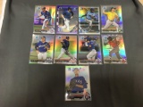 9 Card Lot of Bowman Chrome Baseball Prospect REFRACTOR ROOKIE Cards from Massive Collection