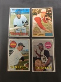 4 Card Lot of Vintage 1960's Baseball Cards from Collection