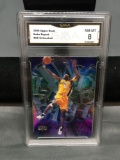 GMA Graded 2000-01 Upper Deck Unleashed KOBE BRYANT Lakers Insert Basketball Card - NM-MT 8
