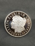 1 Troy Ounce .999 Fine Silver Morgan Dollar Style Silver Bullion Round Coin