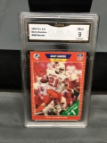 GMA Graded 1989 Pro Set #494 BARRY SANDERS Lions ROOKIE Football Card - MINT 9