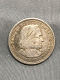1893 United States Columbian Expo Silver Half Dollar - 90% Silver Coin from Estate