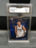GMA Graded 2019-20 Donruss Optic My House! LUKA DONCIC Mavs Basketball Card - GEM MINT 10