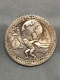 1 Troy Ounce .999 Fine Silver World Commerce & Trade Silver Bullion Round Coin