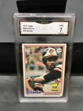 GMA Graded 1978 Topps #36 EDDIE MURRAY Orioles ROOKIE Vintage Baseball Card - NM 7