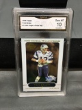 GMA Graded 2005 Topps NFL Player of the Day TOM BRADY Patriots Football Card - GEM MINT 10