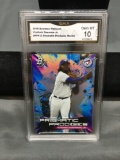 GMA Graded 2019 Bowman Platinum Prismatic Prodegies VLADIMIR GUERRERO JR. ROOKIE Baseball Card - GEM