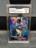 GMA Graded 2019 Bowman Platinum Prismatic Prodegies WANDER FRANCO ROOKIE Baseball Card - GEM MINT 10