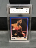 GMA Graded 1991 Kayo #68 LENNOX LEWIS Boxing ROOKIE Card - NM 7