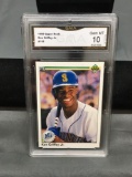 GMA Graded 1990 Upper Deck #156 KEN GRIFFEY JR. Mariners 2nd Year Baseball Card - GEM MINT 10