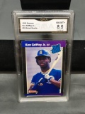 GMA Graded 1989 Donruss #33 KEN GRIFFEY JR. Mariners ROOKIE Baseball Card - NM-MT+ 8.5