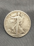 1945-D United States Walking Liberty Silver Half Dollar - 90% Silver Coin