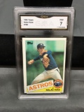 GMA Graded 1985 Topps #760 NOLAN RYAN Astros Vintage Baseball Card - NM 7