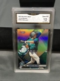 GMA Graded 2019 Bowman's Best Refractor JARRED KELENiC Mariners ROOKIE Baseball Card - GEM MINT 10