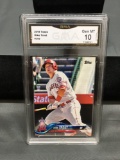 GMA Graded 2018 Topps #300 MIKE TROUT Angels Baseball Card - GEM MINT 10